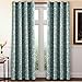 H.VERSAILTEX Blackout Window Curtain Panel Grommet Top Drapes 1 Panel Set Room Darkening Thermal Insulated Blackout Curtain for Bedroom/Living Room (W52 x L84, Country Aqua Floral)