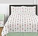 Grey, Coral and Mint Woodland Arrow Print Girls 3 Piece Childrens Teen Full / Queen Bedding Set