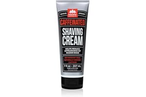 Pacific Shaving Company Caffeinated Shaving Cream - Shea Butter + Spearmint Antioxidant Shaving Cream with Caffeine - Clean Formula for a Hydrating, Redness Reducing + Irritation-Free Shave (7 Oz)