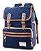 SmileDay Vintage Flap Bookbag College Backpack | Fits 15.4