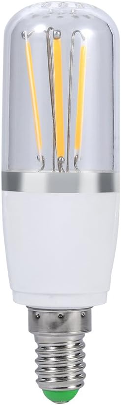 Led Filament Bulb, 12V Screw Socket E14 Energy Saving Bright Vintage Style Warm White 3W Bulb, with Fast Cooling, No Glare
