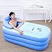 EoSaga Inflatable Bath Tub PVC Portable Tub SPA Environmental Portable Tubs for Adults Portable Soaking Tub Bathtub Bathroom SPA For an Adult With Air Pump Blue
