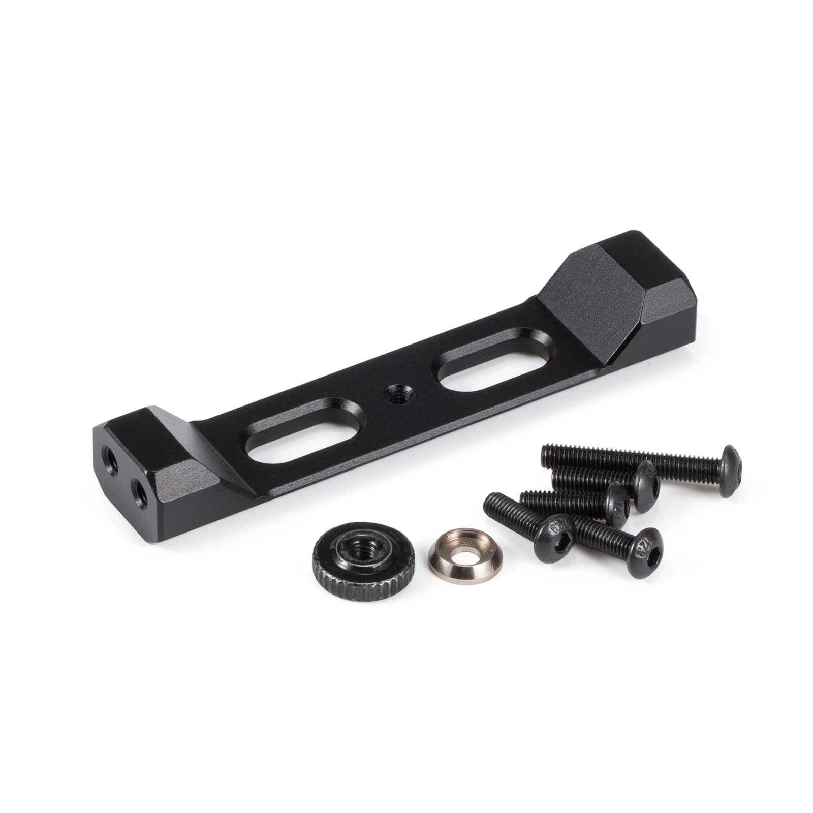 1/10 Carbon LCG Chassis Kit with Molded Bed Sliders Delrin Skid Plate Dual Servo Mount for SCX10 AR44 AR45 Capra F9 TRX4 Axle Gspeed V4 Chassis GS-FS Chassis G-Shot Chassis (Front Body Mount)