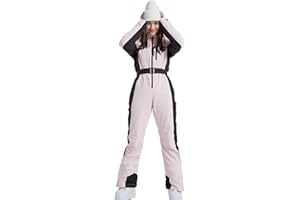 HOTIAN Women One Piece Ski Suits Slim Fit Overalls Jumpsuits Waterproof Winter Outdoor Snowboard Snow Suits
