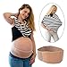 Heabres Maternity Support Belt & Baby Breastfeeding Cover ScarfSet | Breathable Belly Band For Pregnancy and Postpartum Abdominal Binder For Back, One-Size