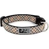 RC Pets 3/4 Inch Adjustable Dog Clip Collar, Small, Tan Tartan