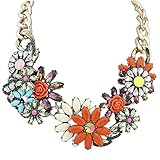 Eyourlife Delicate Luxurious Flower Chain Collar Choker Statement Bib Necklace Pendant Jewelry
