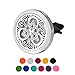 HOUSWEETY Car Air Freshener Aromatherapy Essential Oil Diffuser - Celtic Knot Stainless Steel Locket,11 Refill Pads (Celtic Knot)