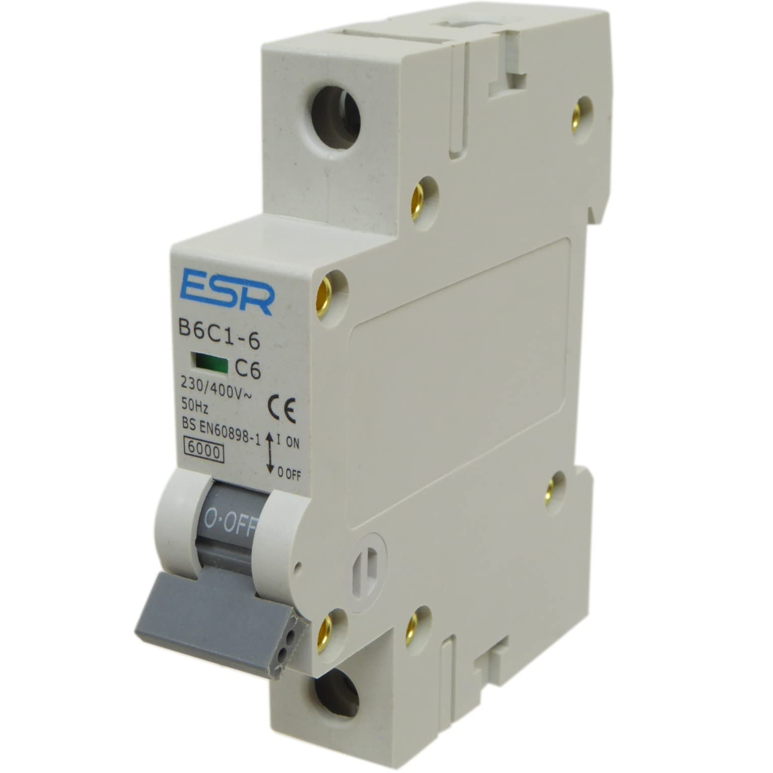 Type C MCB Circuit Breaker, Single Pole, Din Rail Mount, 6kA | 6A-63A Options