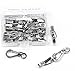 Mini Skater 20PCS Hanging Buckle Spring Backpack Clasps Climbing Metal Hook Keychain Camping Bottle Hooks Paracord Tactical Survival Gear(Light Silver)