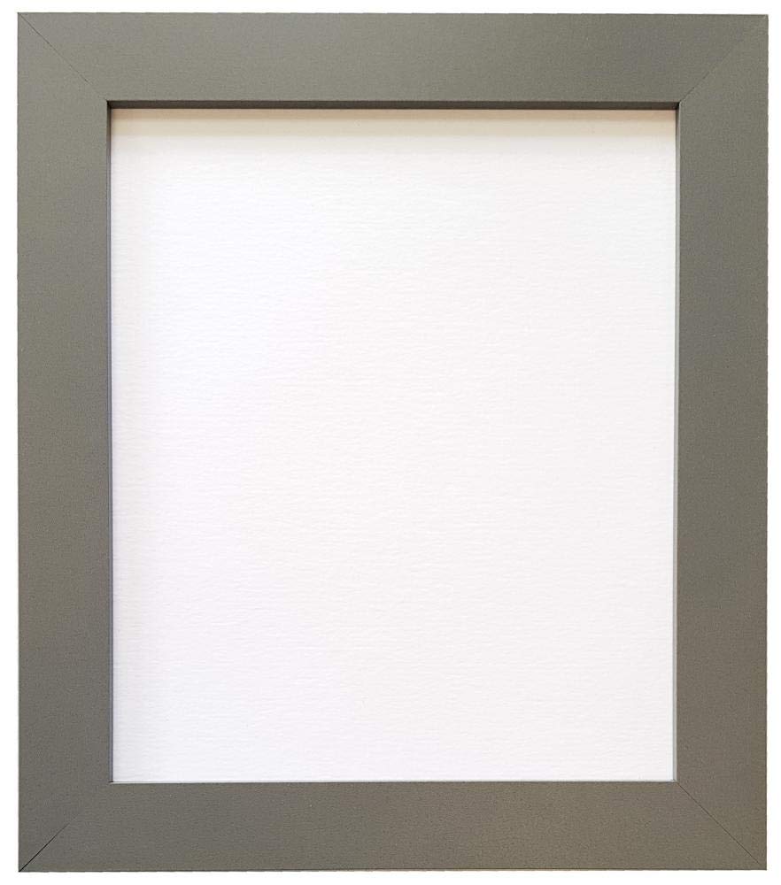 FRAMES BY POST Metro Dark Grey Picture Photo Frame Plastic Glass 12"x8"