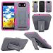 Cellularvilla Kickstand Case For BLU Studio 5.5 D610a 3pc 3rd Gen Hard Soft Hybrid Kickstand Case with Holster Belt Clip Case Cover