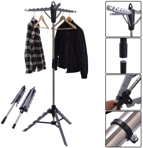 Multifunctional Clothes Hanger Drying Portable Retractable Laundry Racks Tripod