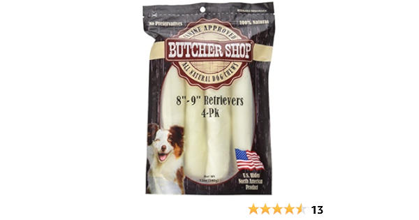Amazon Com Butcher Shop 013151 8 9 Natural Rawhide Retrievers 4 Pack Large Pet Supplies Amazon Com Butcher Shop 013151 8 9 Natural Rawhide Retrievers 4 Pack Large Pet Supplies