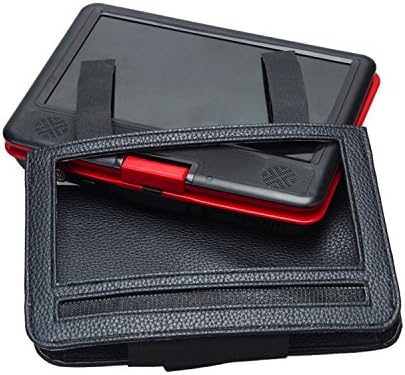 7.8" LCD Screen Portable DVD Player with Leather Case Holder Car Headrest Mount, Red+Black
