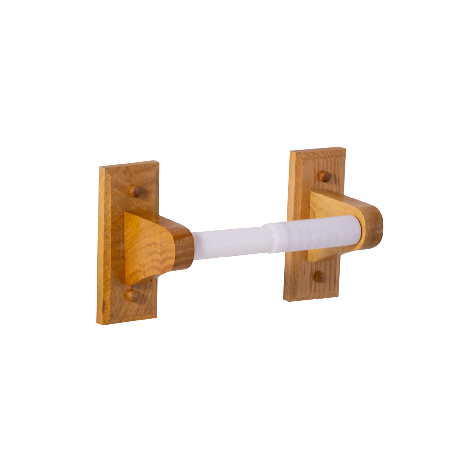 Design House 561209 Dalton Toilet Paper Holder, Honey Oak Finish