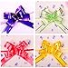 AUCH 100pcs Pull Bows Festival Gift Wrap Ribbon Bows for Party Christmas Holiday Present Decoration Basket Bottles Decor, Random Color