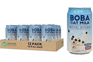 DAOHER BEVERAGE (Pack of 12) DaoHer Oat BOBA - Royal Assam || No.1 Canned BOBA || Bubble Milk Tea Ready-To-Drink