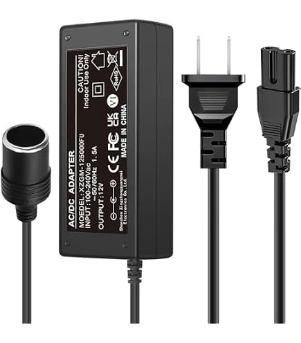 12V 5A AC/DC Power Adapter For Igloo Coolers - Replacement Charger For Iceless RV Fridge Cooler