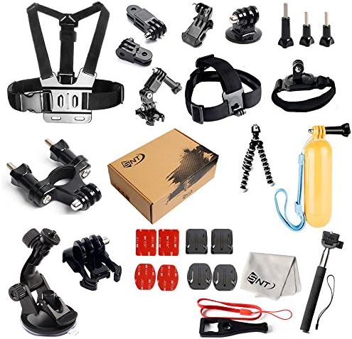 SNT Sport Action Camera Accessories Kit for Go Pro Hero Session Hero 5 4 3+ 3 2 1 SJ4000/5000/6000 Xiaomi Yi cameras Chest Belt Strap Mount Head Belt Strap Mount Floating Handle Grip