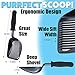 iPrimio Monster Cat Litter Scoop with Easy Grip Soft Foam Handle for Sore Hands - (Large Black) - Fast Sifter/Deep Shovel. Patented Cat Litter Scooper - Kitty Litter Box Accessory