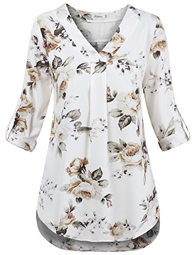 Chiffon blouses,faddare high low shirts flare clothes curved hem …