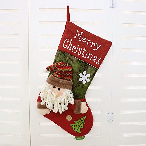 Disumos Christmas Stocking, Set of 2 Large Xmas Stockings Christmas Party Decorations Bags Socks Santa Reindeer Snowman… - Image 7