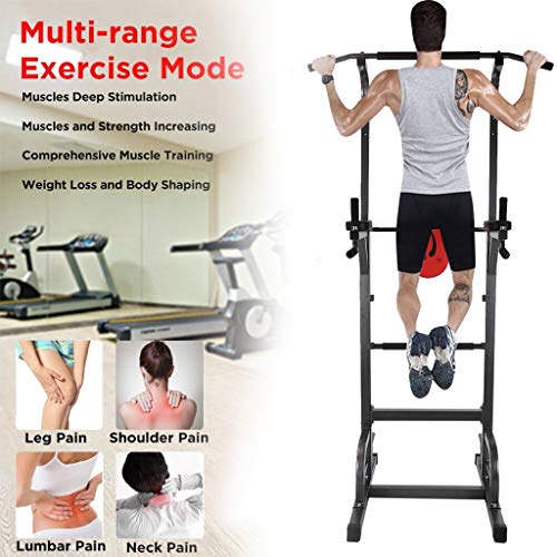 Power Tower Pull Up Bar Dip Stand, Dip Station Home Gym Fitness
