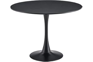 Aykah Modern Dining Table Featuring Kitchen Table Used as Dinner Table for 2/4 - Manufactured Wood Round Table - Small Saves 