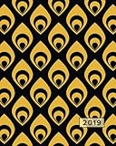 2019 Weekly & Monthly Modern Pattern: 12 Month Planner Diary with Horizontal Day Appointment Agenda and Large Calendar Organizer by Enchanted Willow