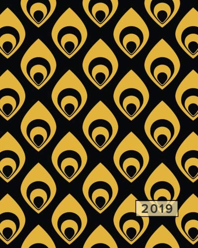 2019 Weekly & Monthly Modern Pattern: 12 Month Planner Diary with Horizontal Day Appointment Agenda and Large Calendar Organizer by Enchanted Willow