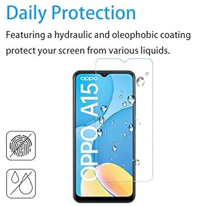Pellicola Compatibile con OPPO A15 Vetro Temperato Pellicola Durezza 9H Senza Bolle AntiGraffio Protettiva - immagine 8