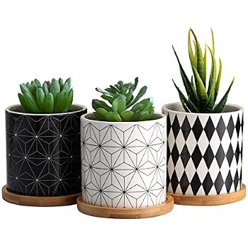Sun E 4in Set 2 95inch Cement Succulent Planter Pots Cactus Plant Pot Indoor Small Concrete