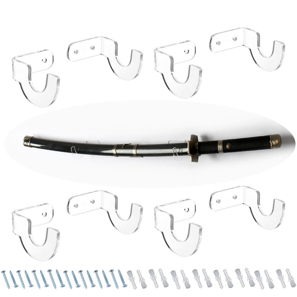 WANLIAN Wall-Mounted Sword Stand Display Stand, Sword Stand, Sword Holder, Sword Stand, Sword Hook, Sword Hanger Bracket Rack - Support All Swords - No Sword - 2 Pack