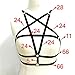 PHOTNO Alluring Women Harness Bra Elastic cage Bra Strappy Halter Bra Hollow Out Bra Bustier Crop top (L, Black)