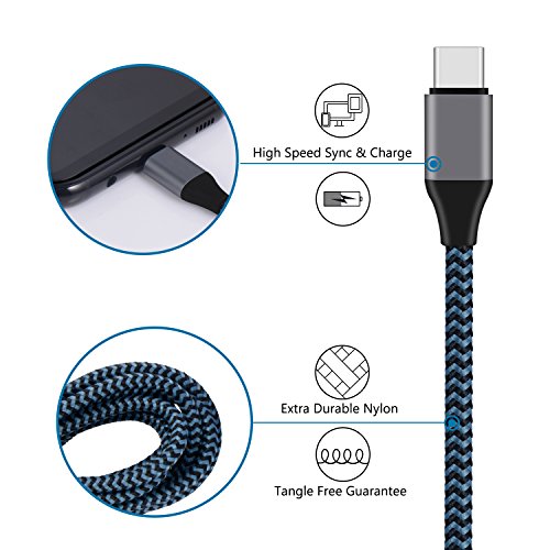 USB Type C Cable, 3pack USB C Cable(3ft + 6ft + 10ft), USB A 2.0 to USB-C Nylon Braided Fast Charging USB C Charger Cable Samsung Galaxy S9 S8 Plus, Note 9/8, Nexus 6P 5X, Google Pixel, LG G5 G6