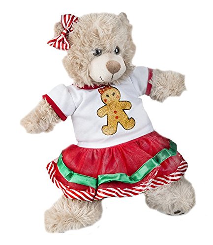 Gingerbread Girl Teddy Bear Outfit (8")