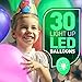 Light Up LED Party Balloons – Make your Kids Birthday Special with Glowing Decorations – Balloon with Long Lasting 48 Hour Lights - Great for Glow in the Dark Parties and Celebrations