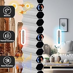 Boolegon No Drill No Tools Cellular Shades Top Down