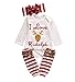 Ma&Baby Newborn Baby Girl I Love Rudolph Romper Leg Warmer Outfits Christmas Clothes (0-6 Months, White)