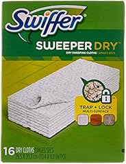 Swiffer Sweeper Dry Sweeping Pad, Multi Surface Refills For Dusters Floor Mop, Unscented, 16 Count