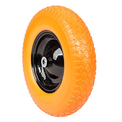 16 inch 4.80/4.008 Flat Free Wheelbarrow Tire, 3.5" Hub Solid Foamed 5