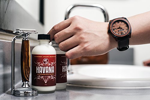Sale - After Shave Lotion for Men - Havana Post Shave Balm for All Skin Types - Tobacco Scented Moisturizer w/Shea Butter, Vitamin E & Cooling Menthol - Absorbs Quickly & Smooths Skin