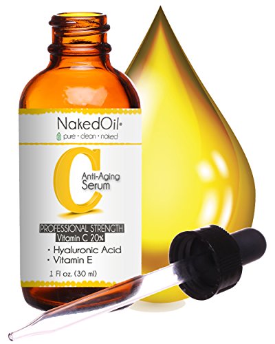 Organic Vitamin C Serum for Face-Professional Strength-Organic Vitamin C Serum-Hyaluronic Acid-Vitamin E-Naturally Derived 20% Vitamin C The Best Vitamin C Serum (1 Ounce)