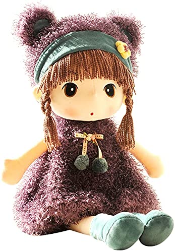 Uposao Baby Girl Rag Doll with Clothes and Hair, 45 cm Beautiful Ragdoll Toy, Plush Toy, Baby Doll, Princess Sleeping Partner Doll, Cuddly Doll for Toddlers, Birthday Gift