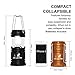 MalloMe Camping Lantern Black Gold 2 Pack Lanterns for Power Outages, Camping Lights for Tent Hanging, Camp Light Tent Lamp Emergency Battery Powered LED Lantern (Rechargeable Batteries Not Included)