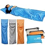 Travel Camping Sheet,CAMTOA Envelope Antimicrobial Soft Sleeping bag Liner - Compact Sleep Sheet with Lightweight Carry Bag for Travel,Youth Hostels, Picnic, Planes, Trains etc.