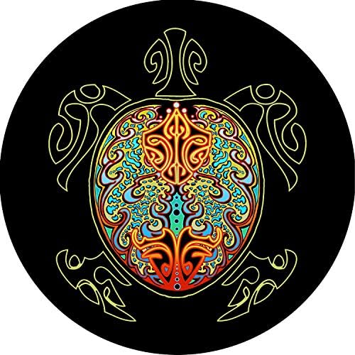 Tire Cover Central Turtle #4 Multi Color Shell Tire Cover for Jeep RV Camper Trailer etc(35x12.50x_(Drop Down menu Sizes