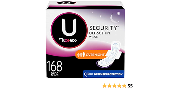 U By Kotex Security Maxi Overnight Pads With Wings Regular Unscented 28 Count By U By Kotex Amazon Es Salud Y Cuidado Personal