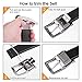 BESTKEE Belt for Men, Men's Leather Belt Reversible and Adjustable, Genuine Leather Mens Dress Belt with Rotated Buckle